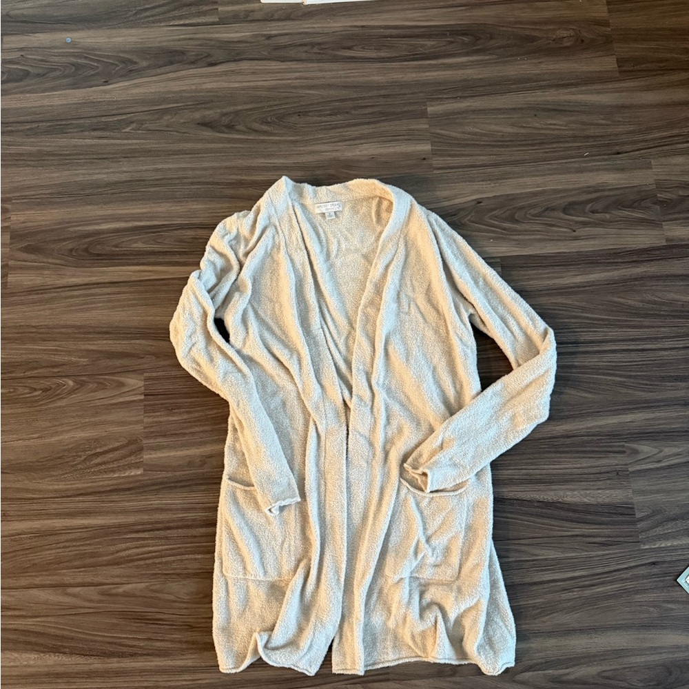 Barefoot Dreams Cream Open-Front Sweater